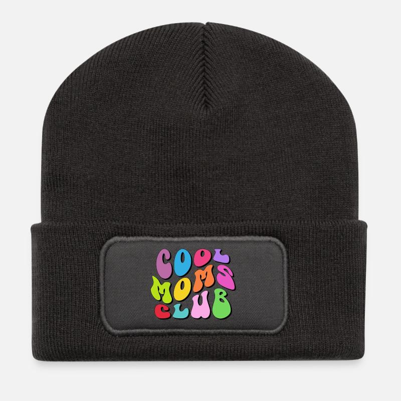 Cool Moms Club - Recycelte Patch Beanie - Dunkelgrau