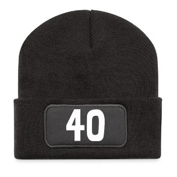 40. 40 YEARS. 40th ANNIVERSARY. 40TH ANNIVERSARY. - Recycled Patch Beanie - dark grey - Front