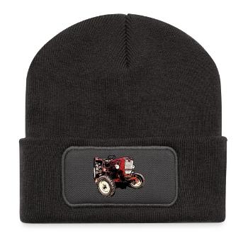 Güldner G40 Traktor - Recycelte Patch Beanie - Dunkelgrau - Vorne