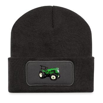 Güldner ADN-8 Haifischmaul Traktor - Recycelte Patch Beanie - Dunkelgrau - Vorne