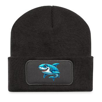 Hai - Recycelte Patch Beanie - Dunkelgrau - Vorne