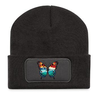 Butterfly - Recycled Patch Beanie - dark grey - Front