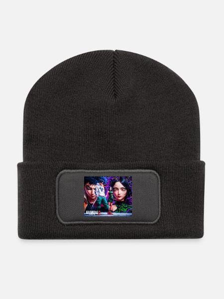 Rafa und Jolie Anime - Recycelte Patch Beanie - Dunkelgrau