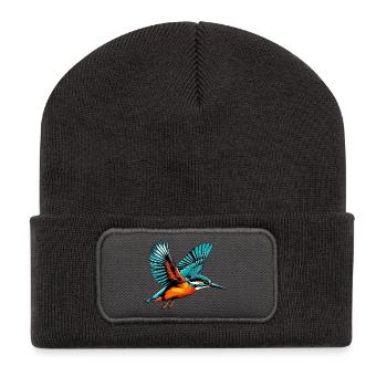 Martin-pêcheur - Beanie recyclé à patch - charbon - Devant