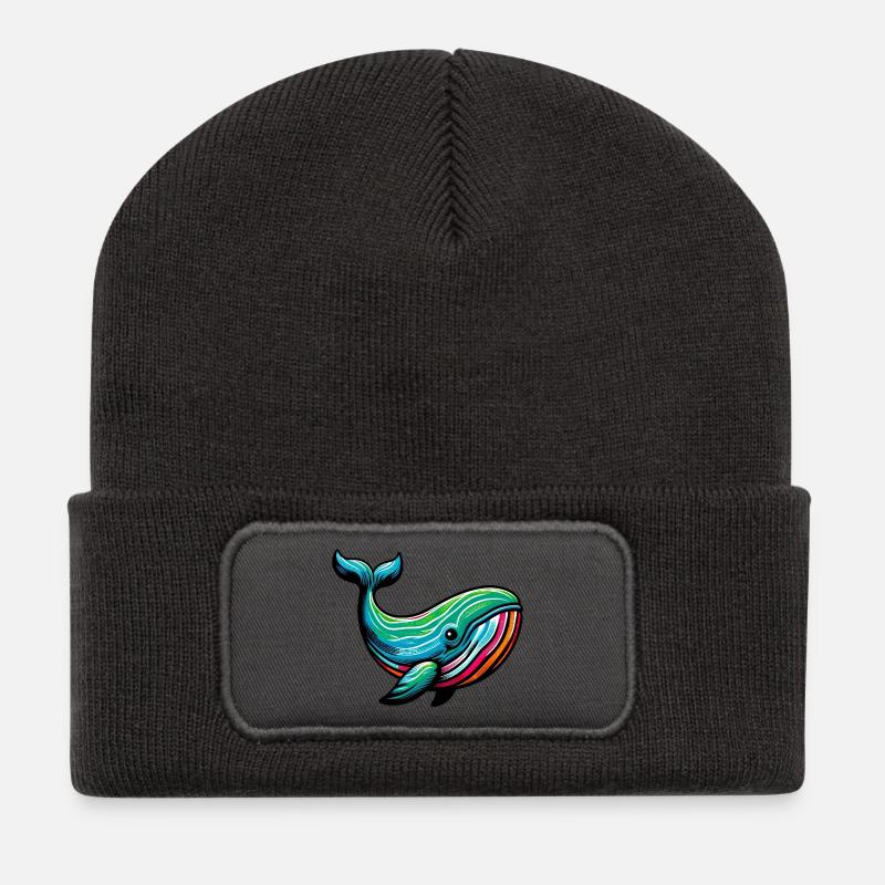 Wal - Recycelte Patch Beanie - Dunkelgrau