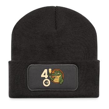 Cheers to the 40 – Crocodile Edition - Recycled Patch Beanie - dark grey - Front