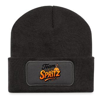 Team Spritz - Recycelte Patch Beanie - Dunkelgrau - Vorne