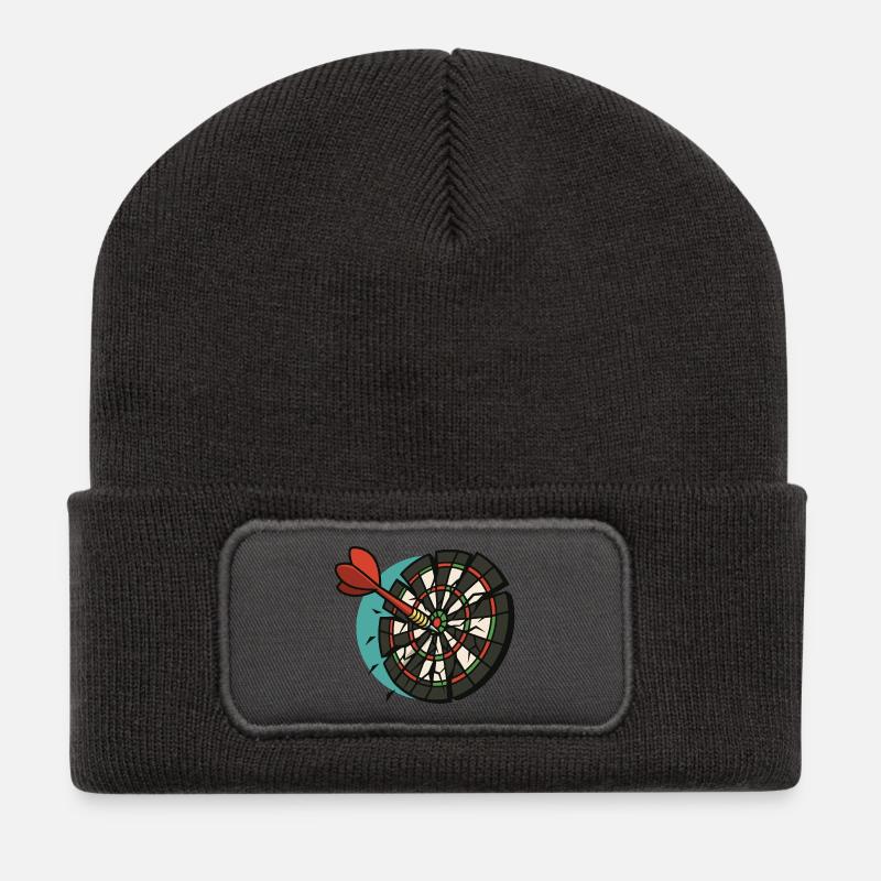 Bullseye Breaker - Recycelte Patch Beanie - Dunkelgrau