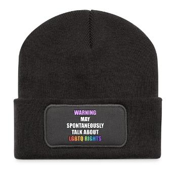 LGBTQ Rights T-Shirt - Recycled Patch Beanie - dark grey - Front