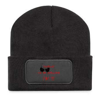surtout_ne_te_retourne_pas - Beanie recyclé à patch - charbon - Devant