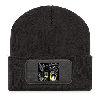 CIBLE VERROUILLÉE - Beanie recyclé à patch - charbon - Devant