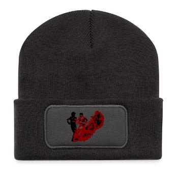 Flamenco - Recycelte Patch Beanie - Dunkelgrau - Vorne