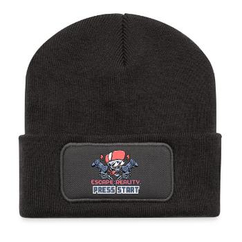 Escape Reality | Press Start Gaming Merch  - Recycled Patch Beanie - dark grey - Front