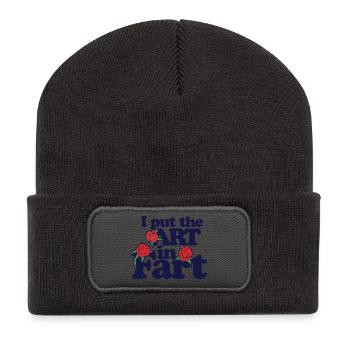 Art in Heart Roses Tee - Recycled Patch Beanie - dark grey - Front