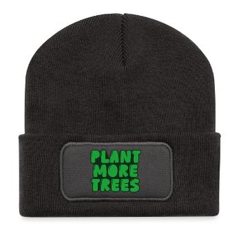 Plantez plus d’arbres - Beanie recyclé à patch - charbon - Devant