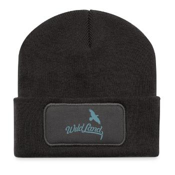 Wild Land Freedom Outdoor Travel Design - Recycelte Patch Beanie - Dunkelgrau - Vorne