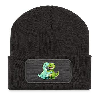 Cuddly dinosaurs - Recycled Patch Beanie - dark grey - Front