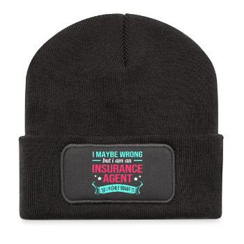 Actifs d’agent d’assurance - Beanie recyclé à patch - charbon - Devant