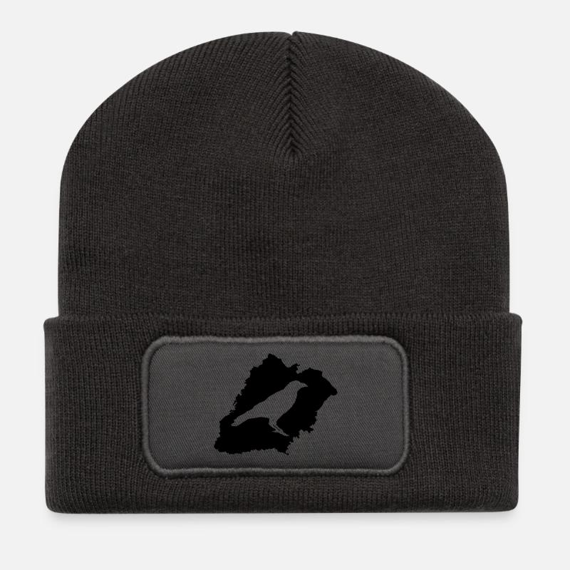 Kiersper Rauk with Stadtsillhouette black - Recycled Patch Beanie - dark grey