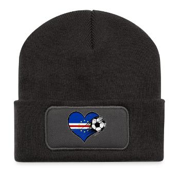 Flag Football du Cap-Vert avec cœur - Beanie recyclé à patch - charbon - Devant