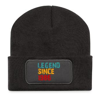 Legend_1986_40th_Birthday_Gifts_for_Men_Women - Recycelte Patch Beanie - Dunkelgrau - Vorne