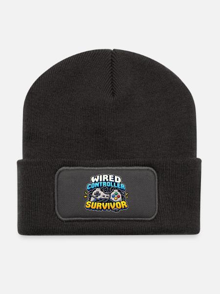 Wired Controller Survivor - Recycelte Patch Beanie - Dunkelgrau