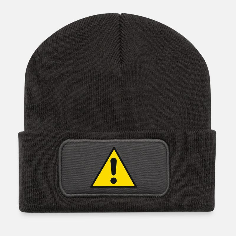 achtung - Recycelte Patch Beanie - Dunkelgrau
