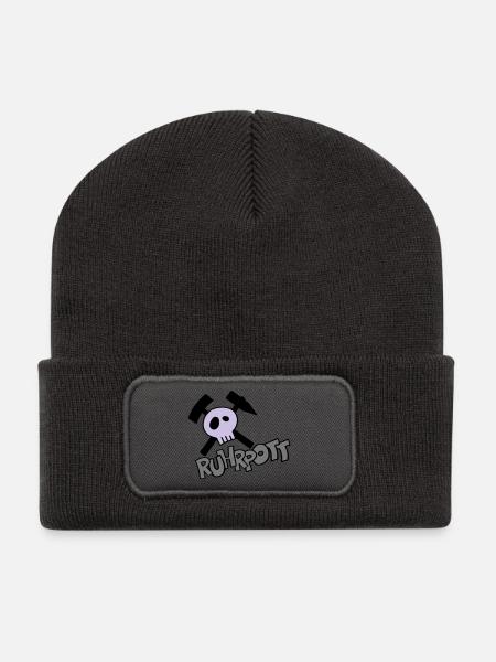 Ruhrpott Pirat - individualisierbar - Recycelte Patch Beanie - Dunkelgrau
