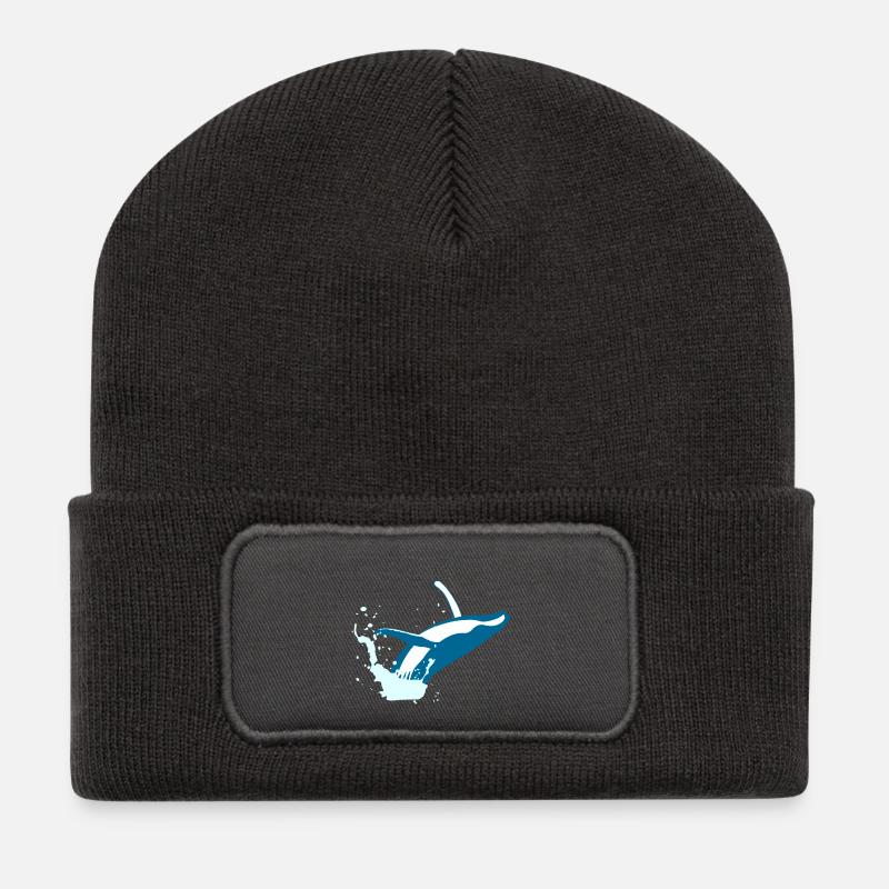 Wal - Recycelte Patch Beanie - Dunkelgrau