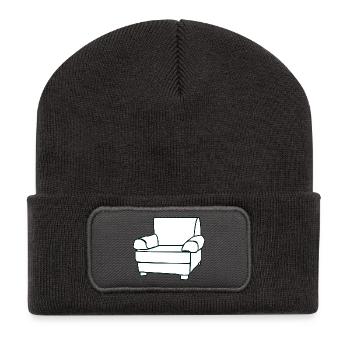 sofa couch chair table chair table lamp lamp lamp benc - Recycled Patch Beanie - dark grey - Front