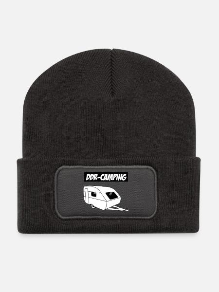 Camping QEK Aero DDR - Beanie recyclé à patch - charbon