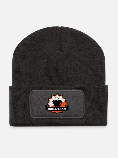 grill_team_emblem_f3 - Recycelte Patch Beanie - Dunkelgrau