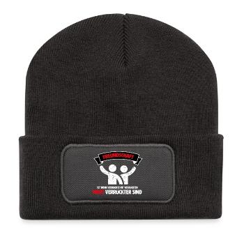 Bester Freund, Best Friends, Freunde Freundschaft - Recycelte Patch Beanie - Dunkelgrau - Vorne