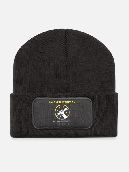 I m an Electrician Elektriker - Recycelte Patch Beanie - Dunkelgrau