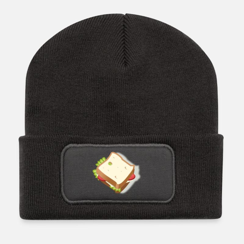 sandwich - Recycelte Patch Beanie - Dunkelgrau