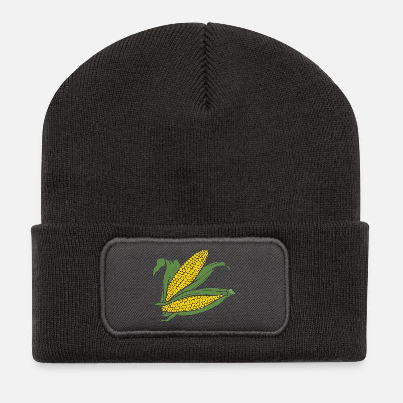 Mais - Recycelte Patch Beanie - Dunkelgrau