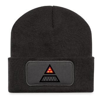 Köln Wappen Dreieck Farbe - Recycelte Patch Beanie - Dunkelgrau - Vorne