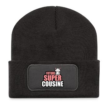 future super cousine - Beanie recyclé à patch - charbon - Devant