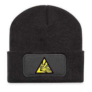 explosion - Recycelte Patch Beanie - Dunkelgrau - Vorne