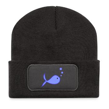 POISSON. POISSON D'AVRIL. VACANCES. ETE. HUMOUR - Beanie recyclé à patch - charbon - Devant