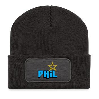 Phil - Recycled Patch Beanie - dark grey - Front
