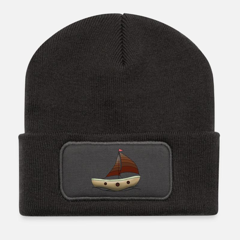Boot - Recycelte Patch Beanie - Dunkelgrau