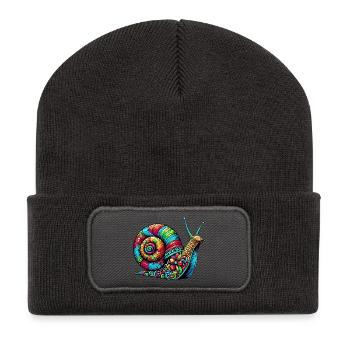 Snail - Recycled Patch Beanie - dark grey - Front