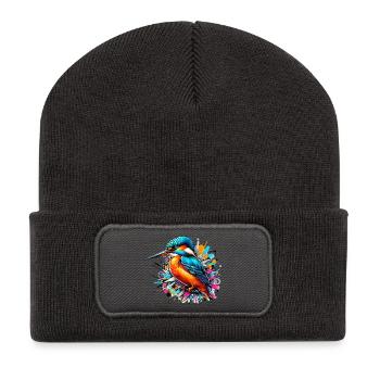 Kingfisher - Recycled Patch Beanie - dark grey - Front