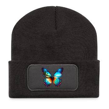 Butterfly - Recycled Patch Beanie - dark grey - Front