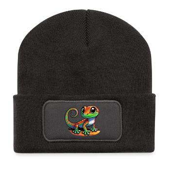 Gecko - Recycled Patch Beanie - dark grey - Front
