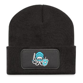 Octopus Knight Medieval Warrior Fighter Sword - Recycled Patch Beanie - dark grey - Front