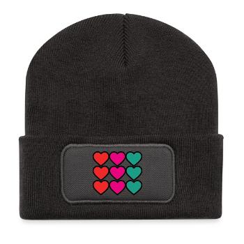 VIELEN DANK. GELIEBTE. HERZ. MEISTER. DANKE HERRIN. - Recycelte Patch Beanie - Dunkelgrau - Vorne