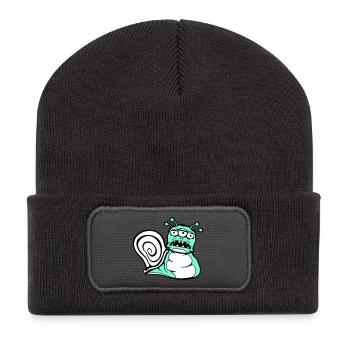 snail alien monster Halloween extraterrestrial - Recycled Patch Beanie - dark grey - Front