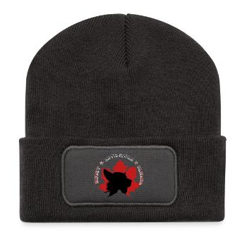 Adventure dogs on Maple Leaf Canada - Recycled Patch Beanie - dark grey - Front